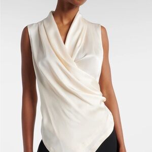 Ralph Lauren | XL | Draped Sleeveless V-Neck Top in Cream